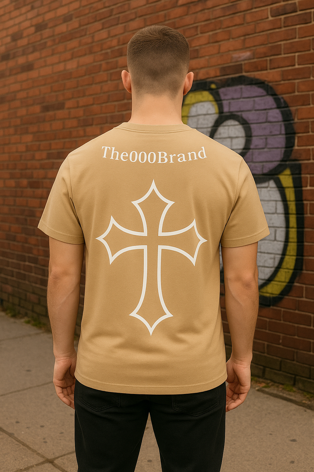 Beige T - Shirt Logo - Cross