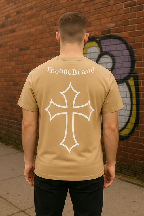 Beige T - Shirt Logo - Cross