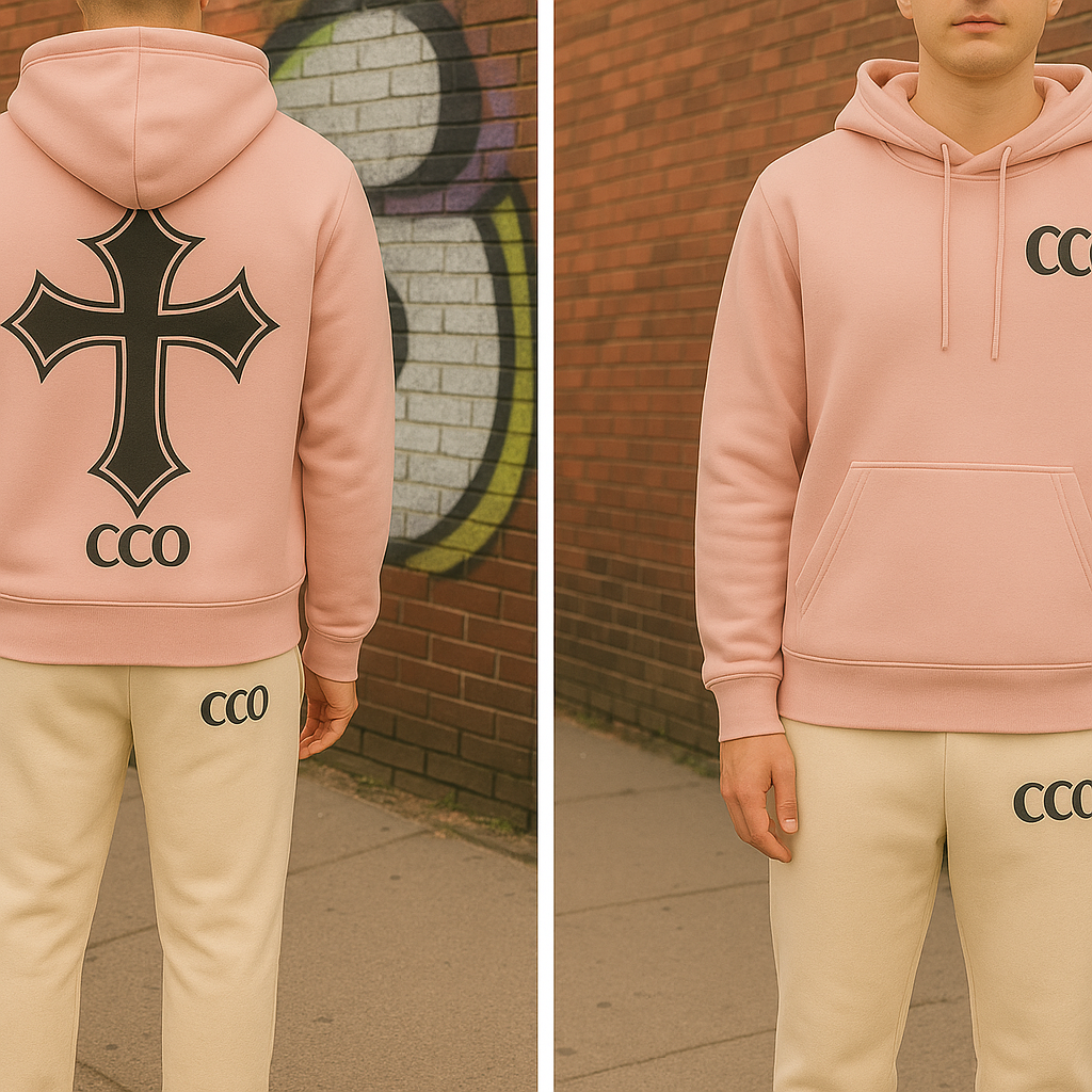 Flashy Cross - Logo Pink Hood