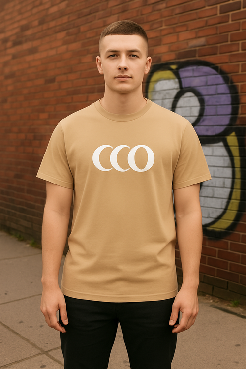 Beige T - Shirt Logo - Cross